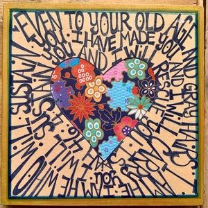 One of a kind handmade scripture art